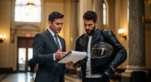 Proceso Legal para Reclamación por Accidente de Motocicleta con Choque y Fuga