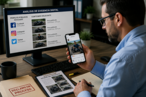 redes sociales usadas como evidencia en reclamo de accidente