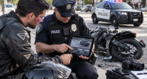 evidencia digital después de accidente de motocicleta con fuga